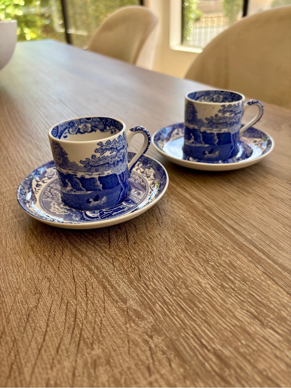 Spode Copeland Italian Porcelain Espresso Cup and Saucer Set (2)